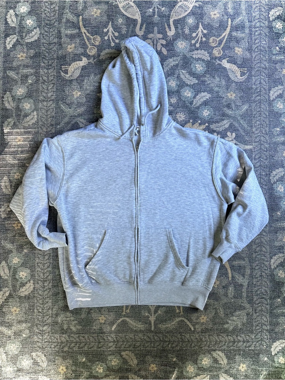 refuge Light Gray Full-Zip Hoodie with Hood